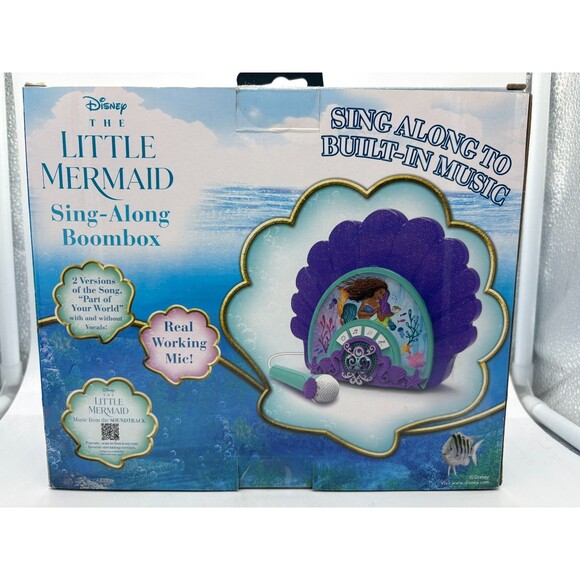 Disney The Little Mermaid Live Sing Along Boombox Real Mic Built-In Music - Picture 3 of 7